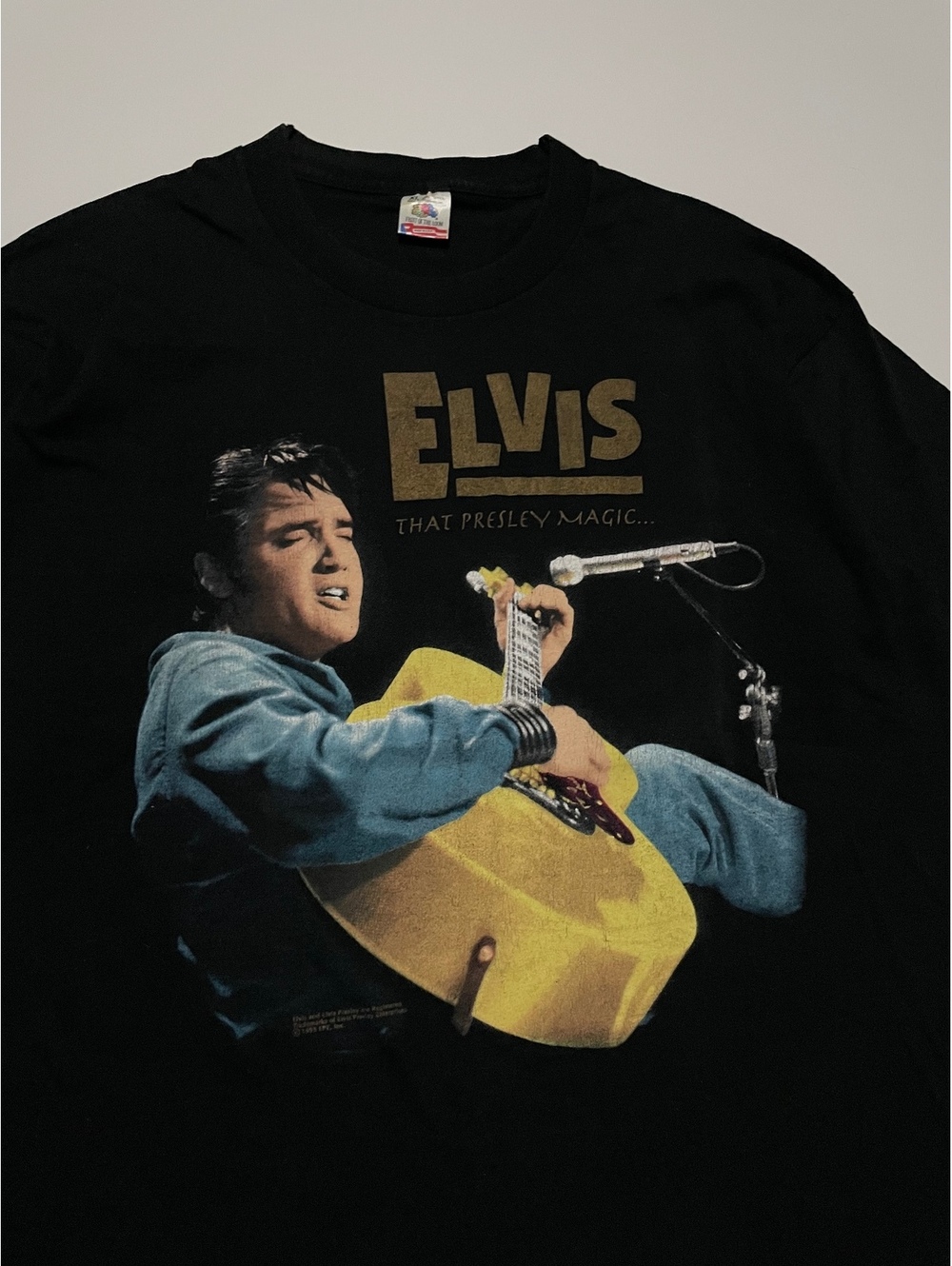 Vintage Elvis Presley Shirt Mens XL Black Graphic 90s Band Music Tee T-Shirt